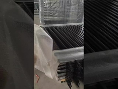 5'X8' فلز لوله دار فولاد حصار سیاه درب زنک فولاد حصار