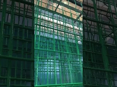 حصار سه گوشه ای باغ منحنی 3D سیم جوش PVC پوشش باغ