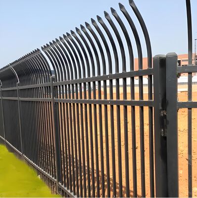 Heavy Duty Powder Coated Tubular Steel Fence Weather Resistant Yard Fence