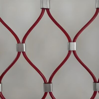 Diamond Shape 304/316 SS Wire 7x9 Mesh Hole Stainless Steel Wire Rope Mesh for Aviary and Zoo Fence