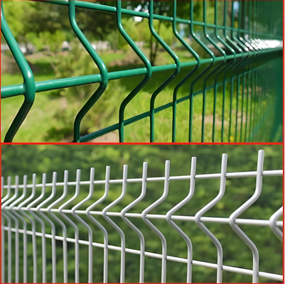 3D Curved PVC Coated V Mesh Metal Security Fence For Garden