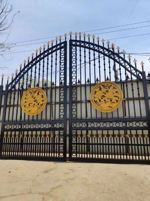 درب درب درب چوبی چوبی فولاد 10FT درب حصار تزئینی
