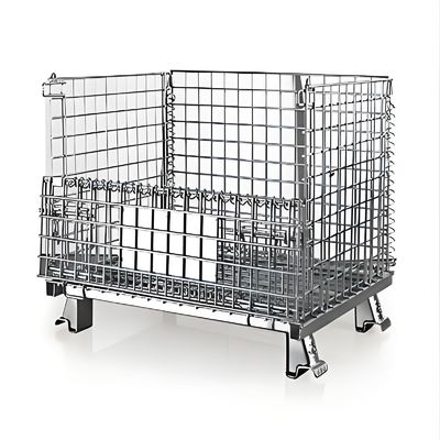 1000x1200mm فلز فولاد ذخیره سازی Welded Wire Mesh قفس پالت قفس قابل تاشو