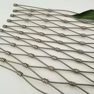 SS316 شبکه سیم رسی انعطاف پذیر فولاد ضد زنگ کابل وب نت X تند شبكه طناب