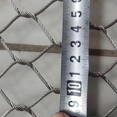304 فولاد ضد زنگ سیم طناب شبکه با 7x19 سبک بافت برای دوام و ضد زنگ حصار محافظ