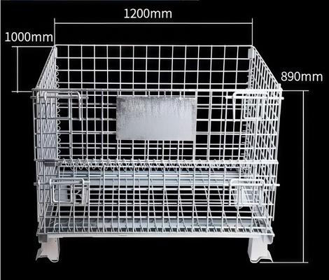 Heavy Duty Wire Mesh Storage Cage 1000kg Load Capacity High Stack Stack Up 1200x800x1000mm